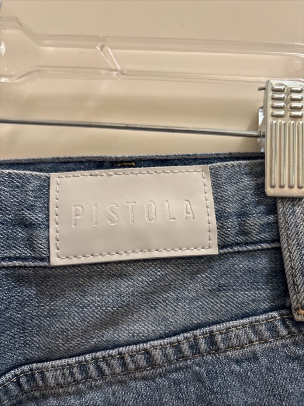 Pistola Devin High Rise Mom Cut Off Shorts Women's Size 25 Button Fly Distressed - Picture 5 of 7